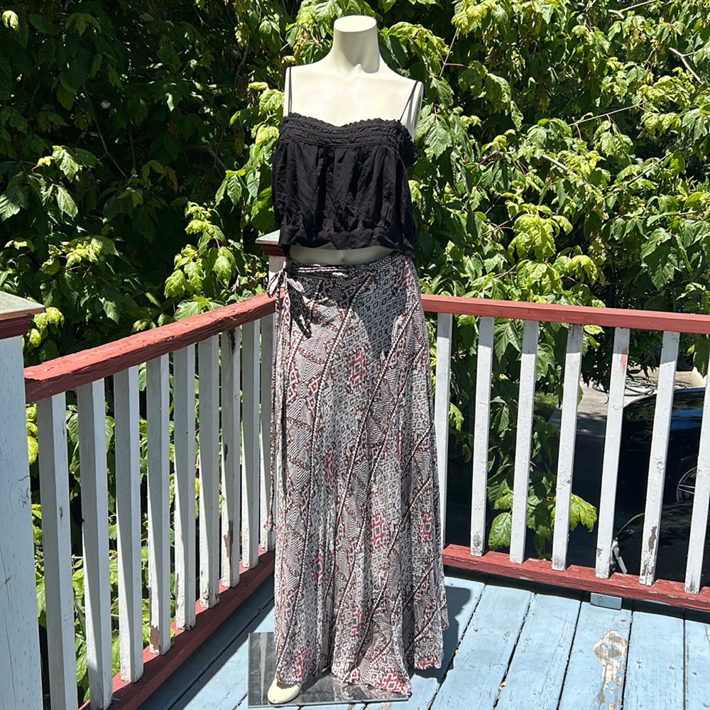 Maxi Boho Wrap Skirt